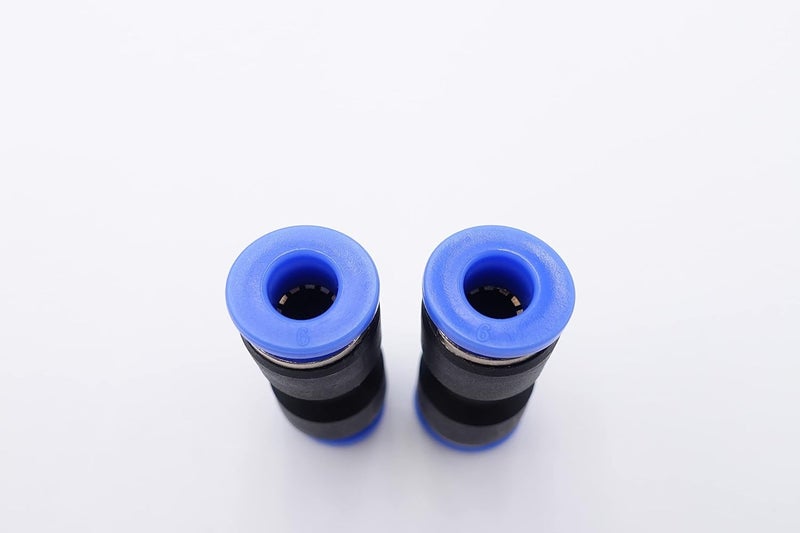 IVLPHA Push to Connect Fitting 6mm Tube OD, Pneumatic Air Water Straight Union Two Way Connector/Coupler (Pack of 5) - Image 2